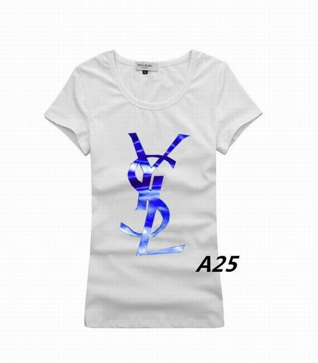 YSL short round collar T woman S-XL-064